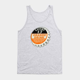 Vintage Lucky 13 Orange Soda Bottlecap Tank Top